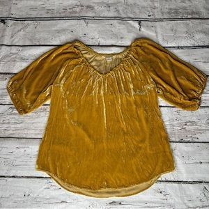Sundance All Hours Mustard Velvet Tunic Size M